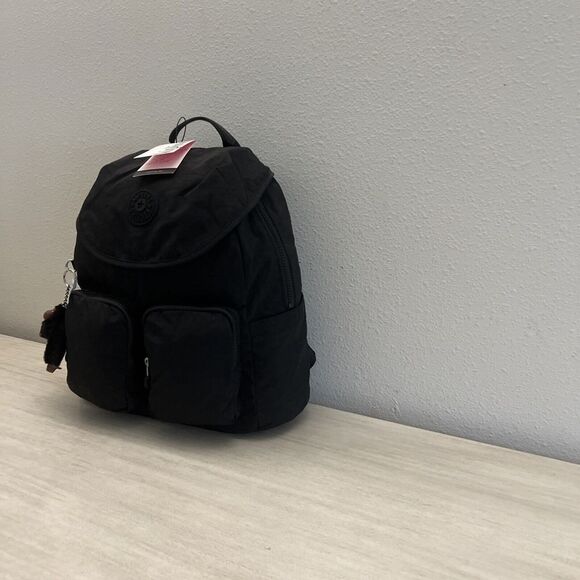 Kipling Fiona Medium Backpack KI9346 - Black w Glam Silver (NWT) - Picture 3 of 14